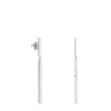 Long Straight bar Earrings in Silver
