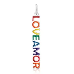 Loveamor silver pendant and enamel TOUS Pride