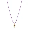 Magic Nature Necklace with amethyst and lilac cord