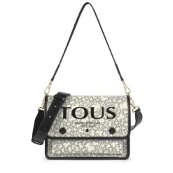 Medium beige and black Audree Kaos Mini Crossbody bag