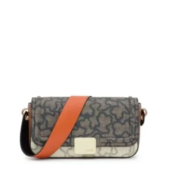Medium beige and black Crossbody bag Kaos Icon