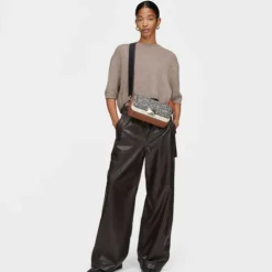 Medium beige and black Crossbody bag Kaos Icon