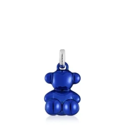 Medium Bold Bear blue steel bear Pendant