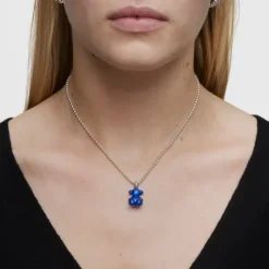Medium Bold Bear blue steel bear Pendant