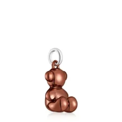 Medium Bold Bear coppery-pink steel bear Pendant