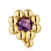Medium flower Ring with 18kt gold plating over silver and amethyst Sugar Party