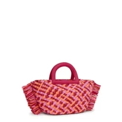 Medium fuchsia raffia Tote bag TOUS Dora