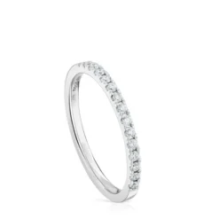 Medium Half eternity ring in white gold with diamonds Les Classiques