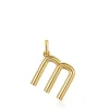 Medium 18kt gold plating over silver letter M Pendant TOUS Alphabet