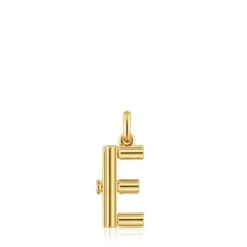 Medium 18kt gold plating over silver letter E Pendant TOUS Alphabet