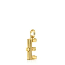 Medium 18kt gold plating over silver letter E Pendant TOUS Alphabet