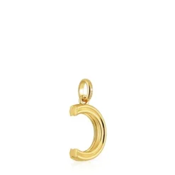 Medium 18kt gold plating over silver letter C Pendant TOUS Alphabet