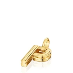 Medium 18kt gold plating over silver letter P Pendant TOUS Alphabet