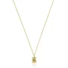 Medium 18kt gold-plated silver bear Necklace with chrome diopside Lligat