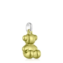 Medium lime-green-colored steel bear Pendant Bold Bear