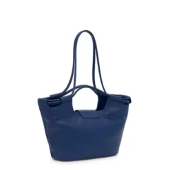 Medium navy blue leather Tote bag TOUS Sun