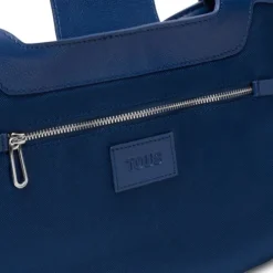 Medium navy blue leather Tote bag TOUS Sun