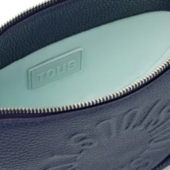 Medium navy blue leather Crossbody bag TOUS Miranda