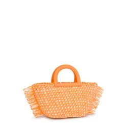 Medium pale orange raffia Tote bag TOUS Dora
