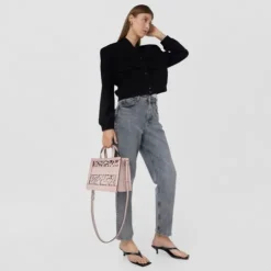 Medium pink Amaya Kaos Shock shopping bag
