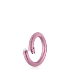 Medium pink-colored silver Ring Hold