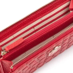 Medium red Leather Sherton Wallet