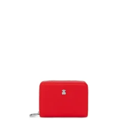 Medium red New Dubai Saffiano Change purse