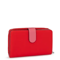 Medium red New Dubai Saffiano Wallet