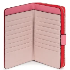 Medium red New Dubai Saffiano Wallet
