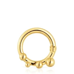 Medium Ring with 18kt gold plating over silver and details Hold
