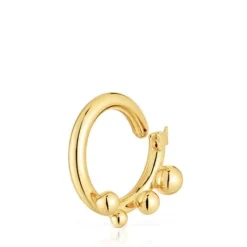 Medium Ring with 18kt gold plating over silver and details Hold