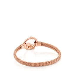 Medium Rose Vermeil Silver and Steel TOUS Hold Bracelet 1,15cm