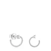 Medium short hoop Earrings in white gold with diamonds Les Classiques