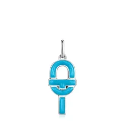 Medium silver and blue enamel Pendant TOUS MANIFESTO