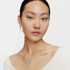 Medium silver and blue enamel Pendant TOUS MANIFESTO