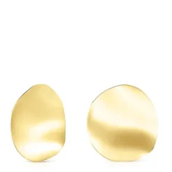 Medium Silver Vermeil Nenufar petal Earrings