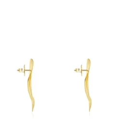 Medium Silver Vermeil Nenufar petal Earrings