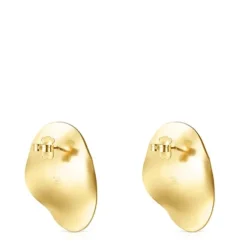 Medium Silver Vermeil Nenufar petal Earrings
