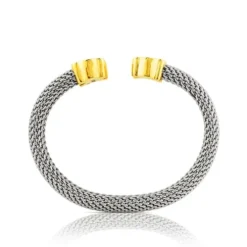 Mesh Gold Bangle