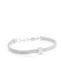 Mesh Silver Bear Bracelet