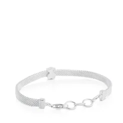 Mesh Silver Bear Bracelet