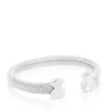 Mesh TOUS Silver Bangle Bear motif