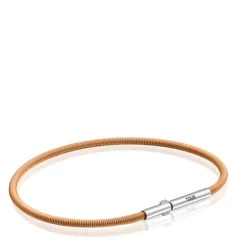 Mesh Tube orange IP steel Bracelet 17 cm