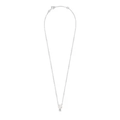 Mini Color Necklace in Silver with Pink Quartz and Amazonite