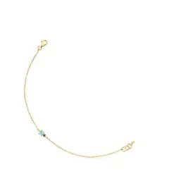 Mini Ivette Bracelet in Gold with Amazonite and Ruby