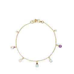 Mini Ivette Bracelet in Gold with Gemstones