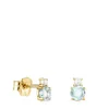 Mini Ivette Earrings in Gold with Topaz and Pearl