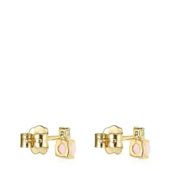 Mini Ivette Earrings in Gold with Opal and Topaz