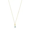 Mini Ivette Necklace in Gold with Topaz and Pearl