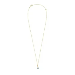 Mini Ivette Necklace in Gold with Topaz and Pearl